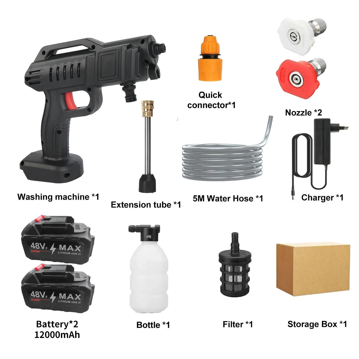 Nettoyeur Haute Pression Sans Fil 1500W – Compatible Batterie Makita 18V