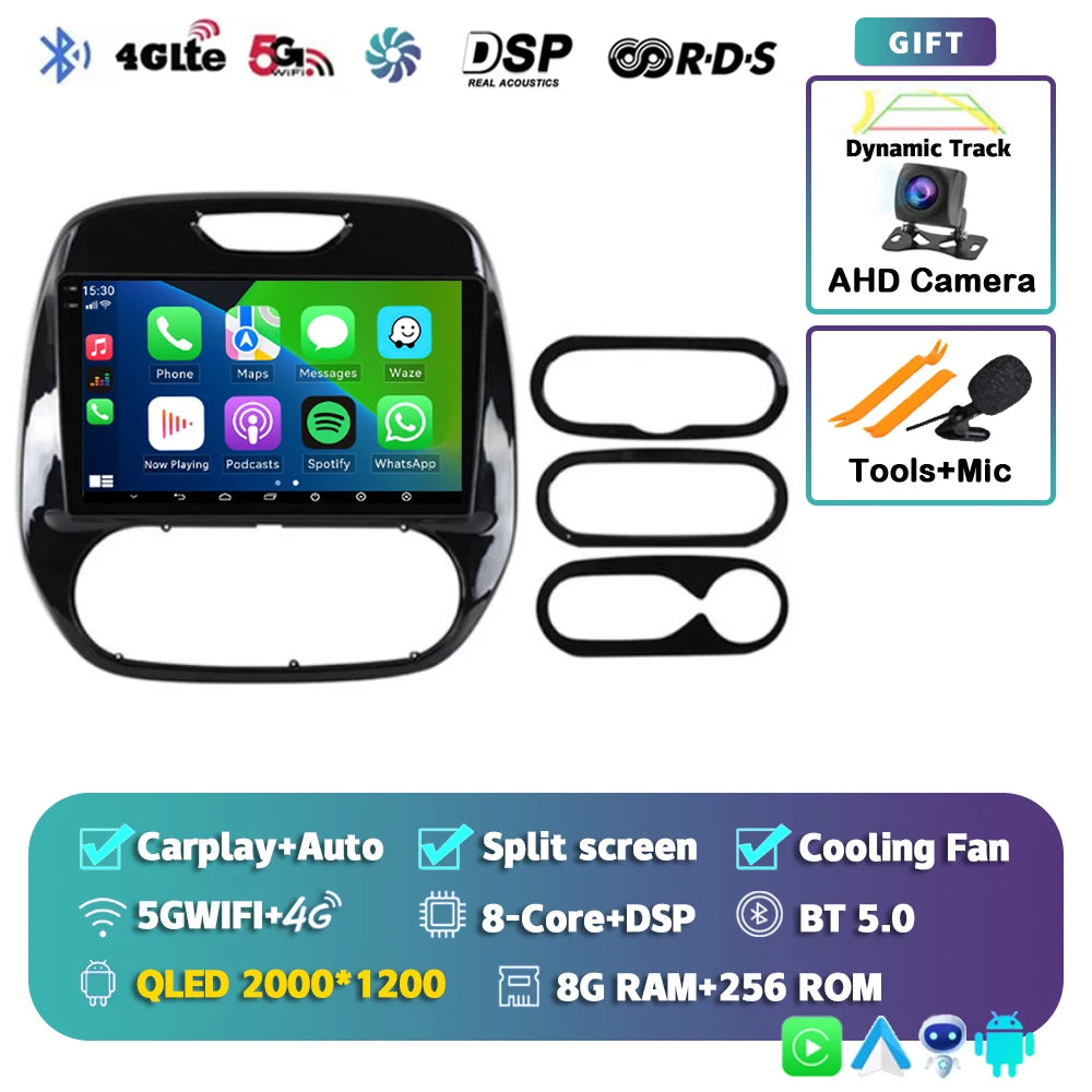 Autoradio Android 15 pour Renault Captur / Clio / Kadjar – CarPlay & Android Auto, GPS, 4G, Écran Tactile 9"