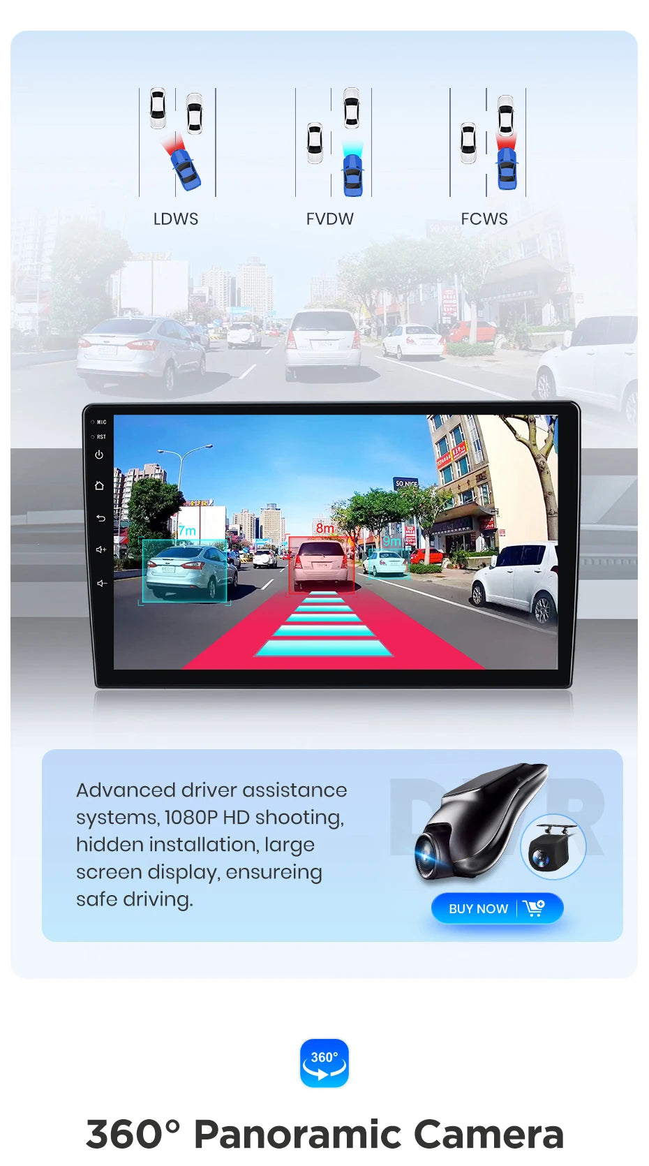 Autoradio Junsun 10" Android 13 pour Renault Clio 4 (2012-2017) – CarPlay & Android Auto sans fil, GPS, Caméra 360°