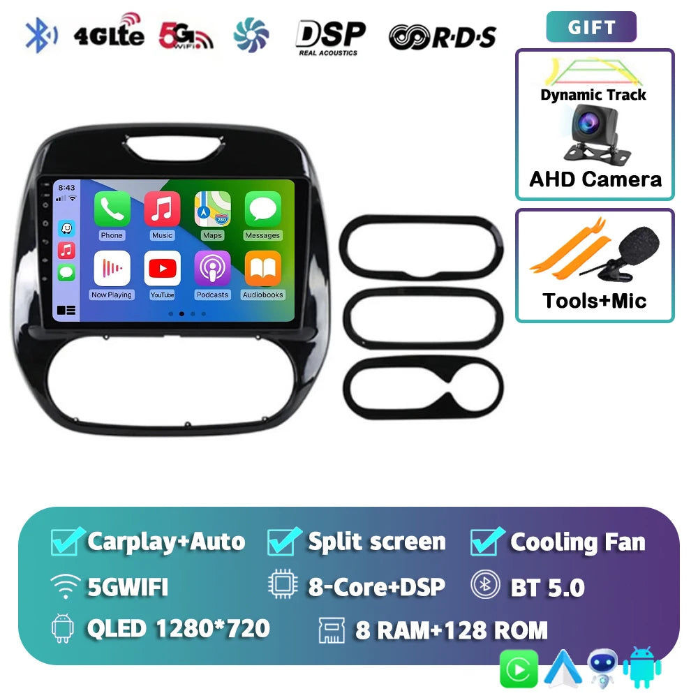 Autoradio Android 15 pour Renault Captur / Clio / Kadjar – CarPlay & Android Auto, GPS, 4G, Écran Tactile 9"