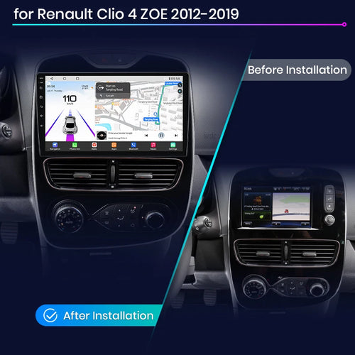 Autoradio Junsun 10" Android 13 pour Renault Clio 4 (2012-2017) – CarPlay & Android Auto sans fil, GPS, Caméra 360°