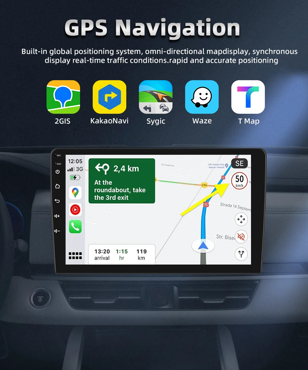 Autoradio Android 2 DIN – Renault Clio 3 (2005-2014) | CarPlay, GPS, WiFi