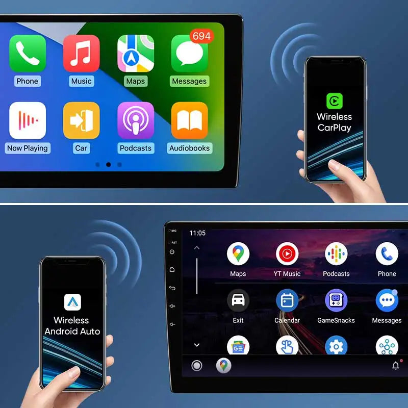 Autoradio Android 15 pour Renault Captur / Clio / Kadjar – CarPlay & Android Auto, GPS, 4G, Écran Tactile 9"