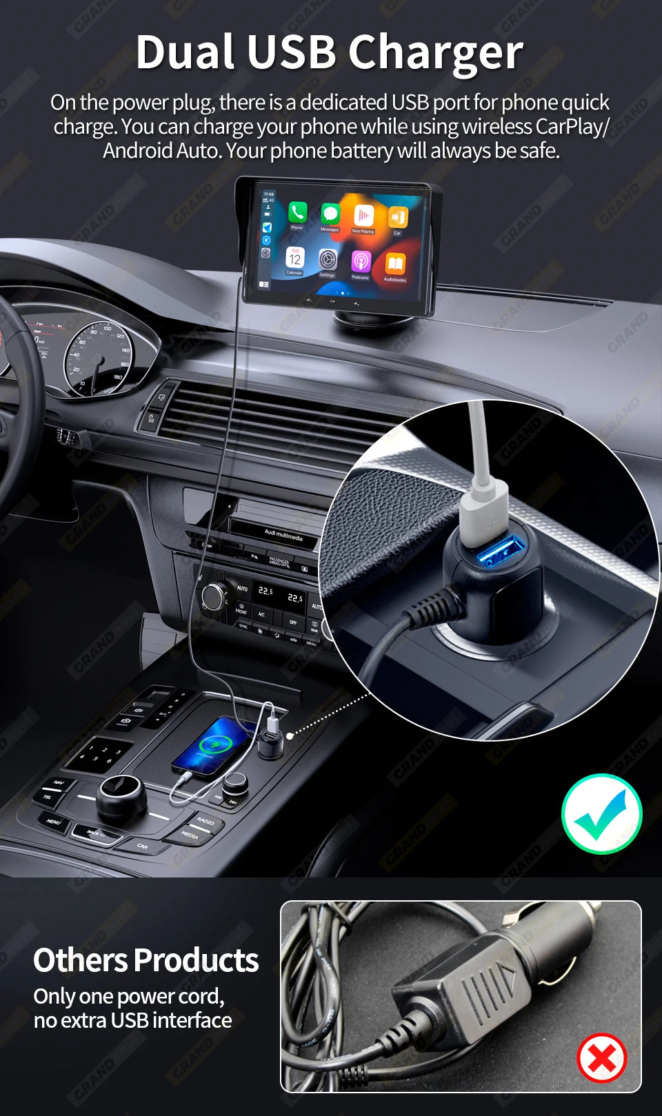 Autoradio 7" Universel – CarPlay & Android Auto Sans Fil