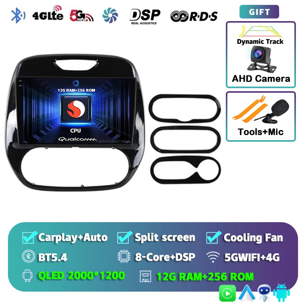 Autoradio Android 15 pour Renault Captur / Clio / Kadjar – CarPlay & Android Auto, GPS, 4G, Écran Tactile 9"