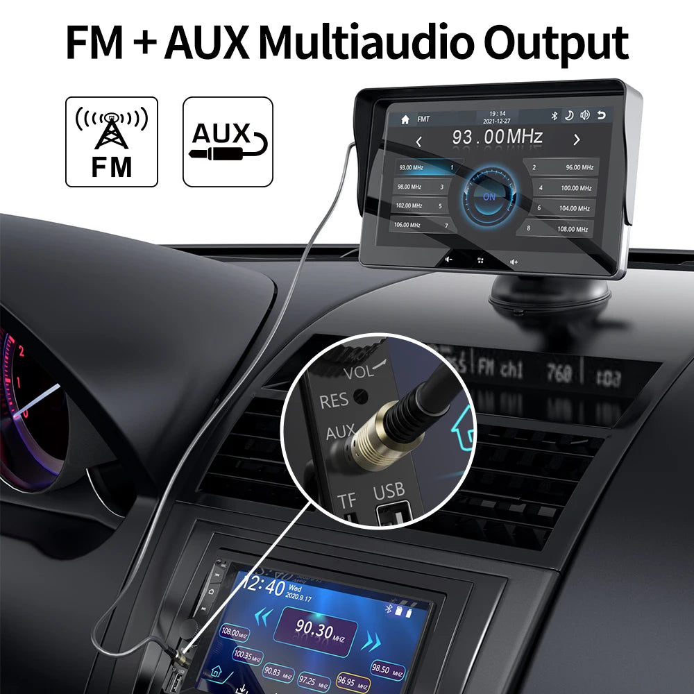 Autoradio 7" Universel – CarPlay & Android Auto Sans Fil