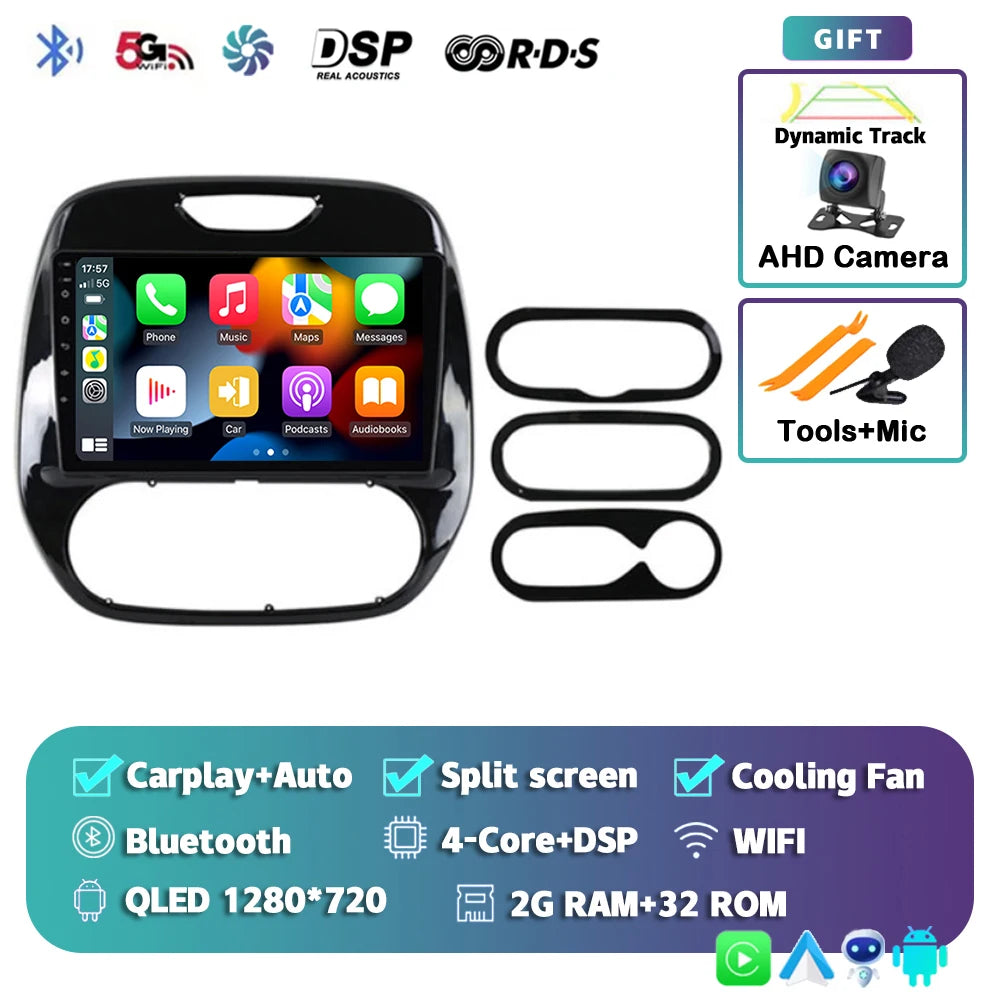 Autoradio Android 15 pour Renault Captur / Clio / Kadjar – CarPlay & Android Auto, GPS, 4G, Écran Tactile 9"