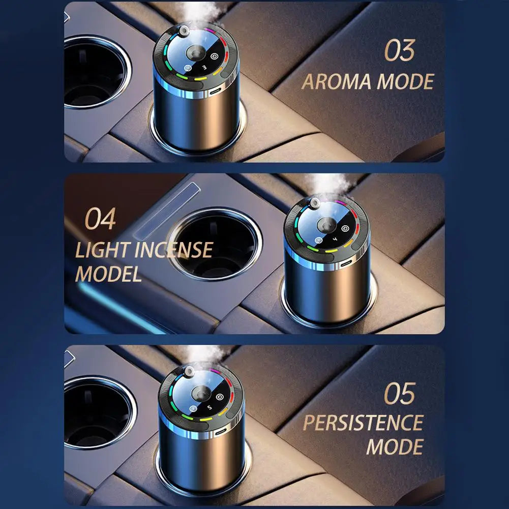 Diffuseur Aromathérapie Voiture – Humidificateur 5 Modes, Parfum & Air Frais