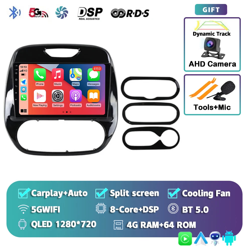 Autoradio Android 15 pour Renault Captur / Clio / Kadjar – CarPlay & Android Auto, GPS, 4G, Écran Tactile 9"