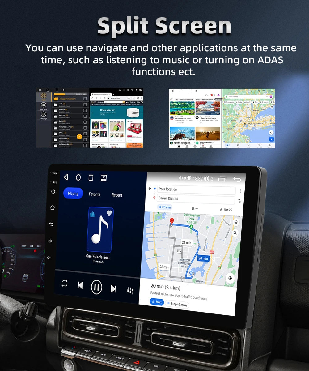 Autoradio Android 2 DIN – Renault Clio 3 (2005-2014) | CarPlay, GPS, WiFi