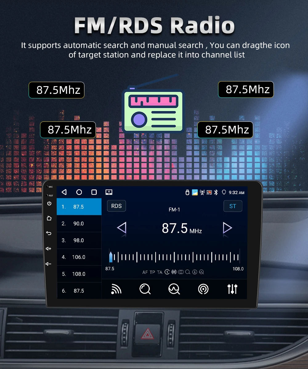 Autoradio Android 2 DIN – Renault Clio 3 (2005-2014) | CarPlay, GPS, WiFi