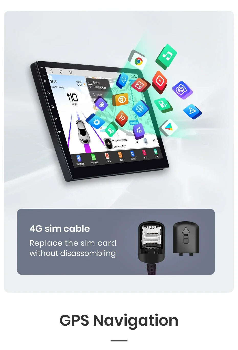 Autoradio Junsun 10" Android 13 pour Renault Clio 4 (2012-2017) – CarPlay & Android Auto sans fil, GPS, Caméra 360°