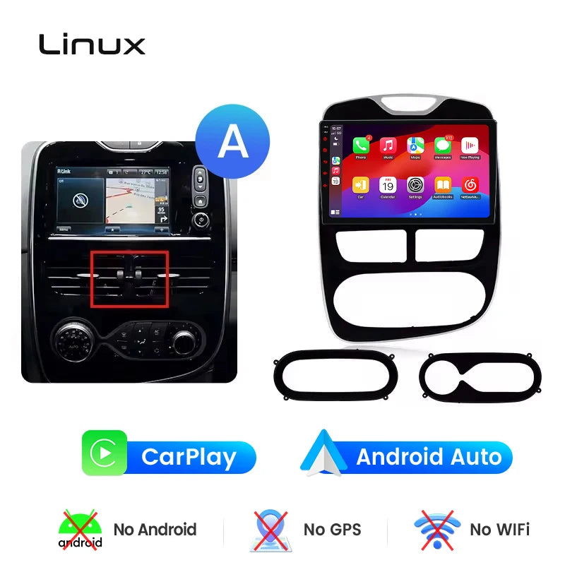 Autoradio Junsun 10" Android 13 pour Renault Clio 4 (2012-2017) – CarPlay & Android Auto sans fil, GPS, Caméra 360°