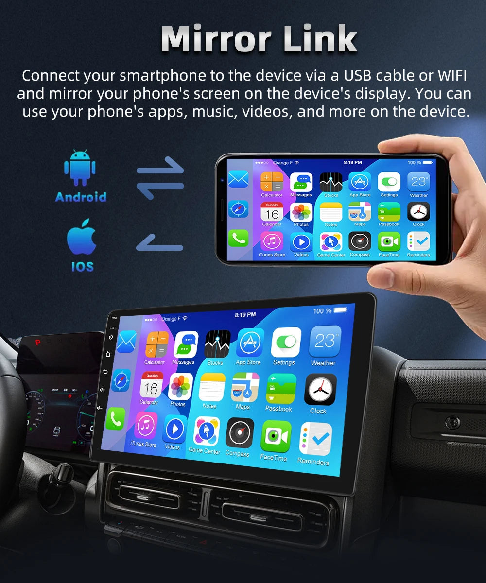 Autoradio Android 2 DIN – Renault Clio 3 (2005-2014) | CarPlay, GPS, WiFi